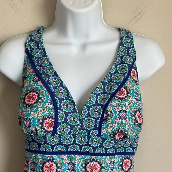 EUC - Catalina Royal Garden One Piece Swimsuit - Size 8/10 - Picture 5 of 9